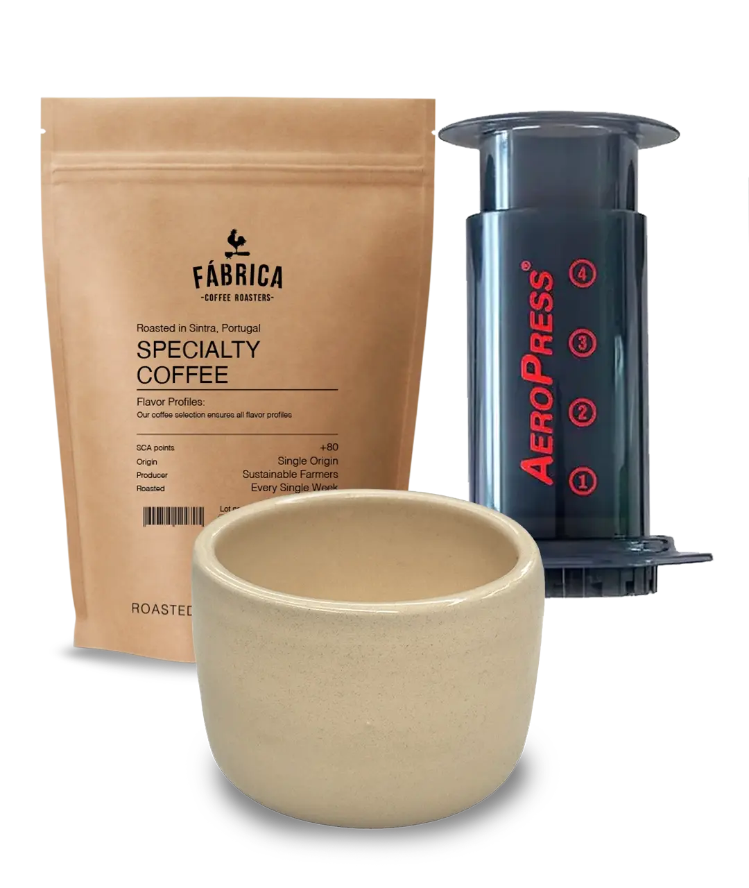AeroPress + Mug + Coffee Bundle