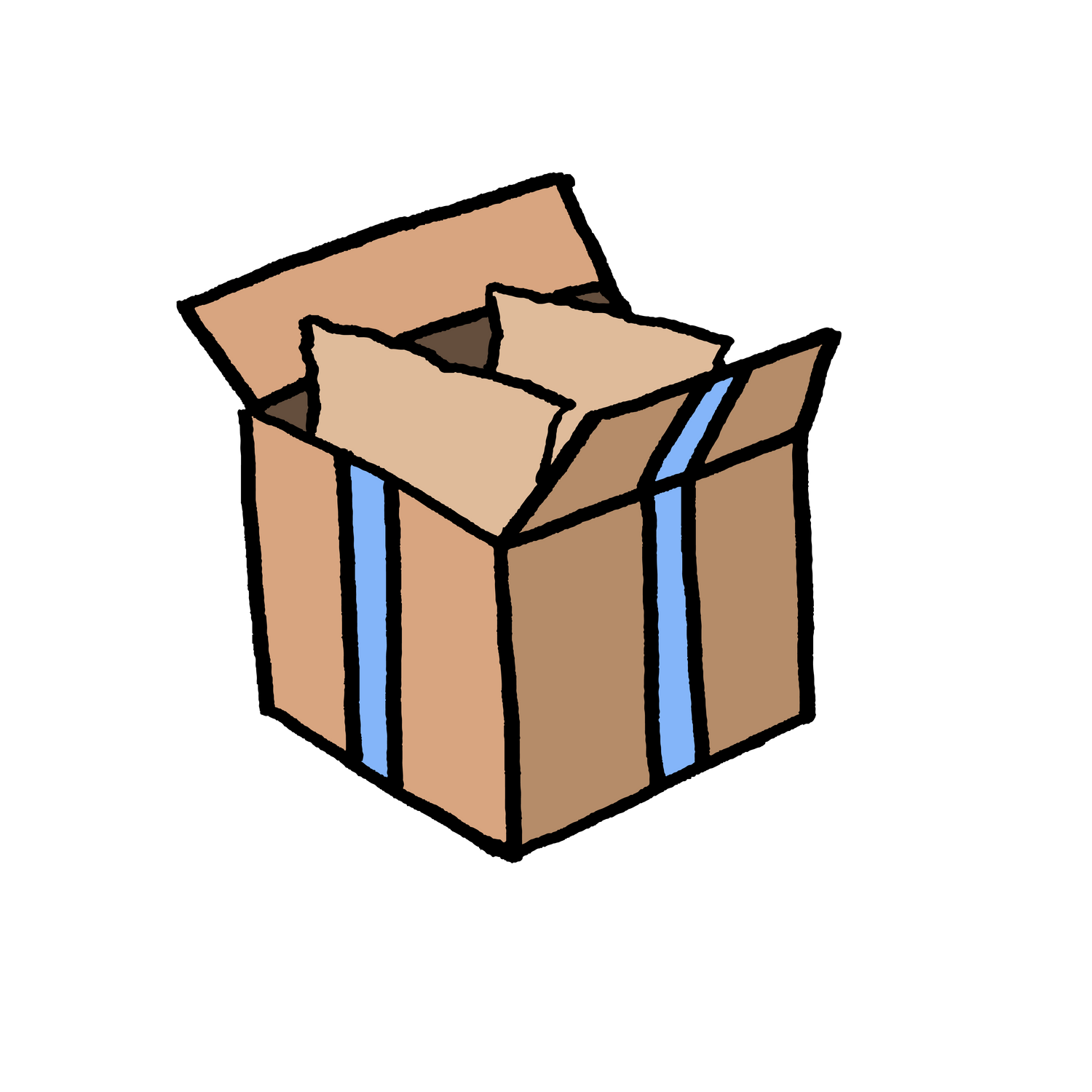 A gift box with blue lacing