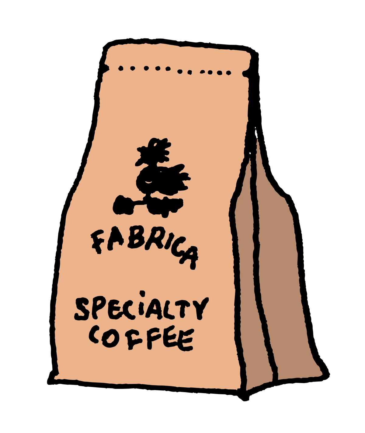 Illustration of a Fábrica Specialty Coffee 1kg bag