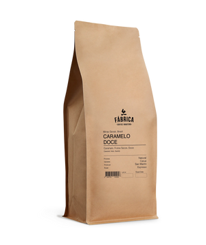 Caramelo doce 1kg fabrica specialty coffee bag