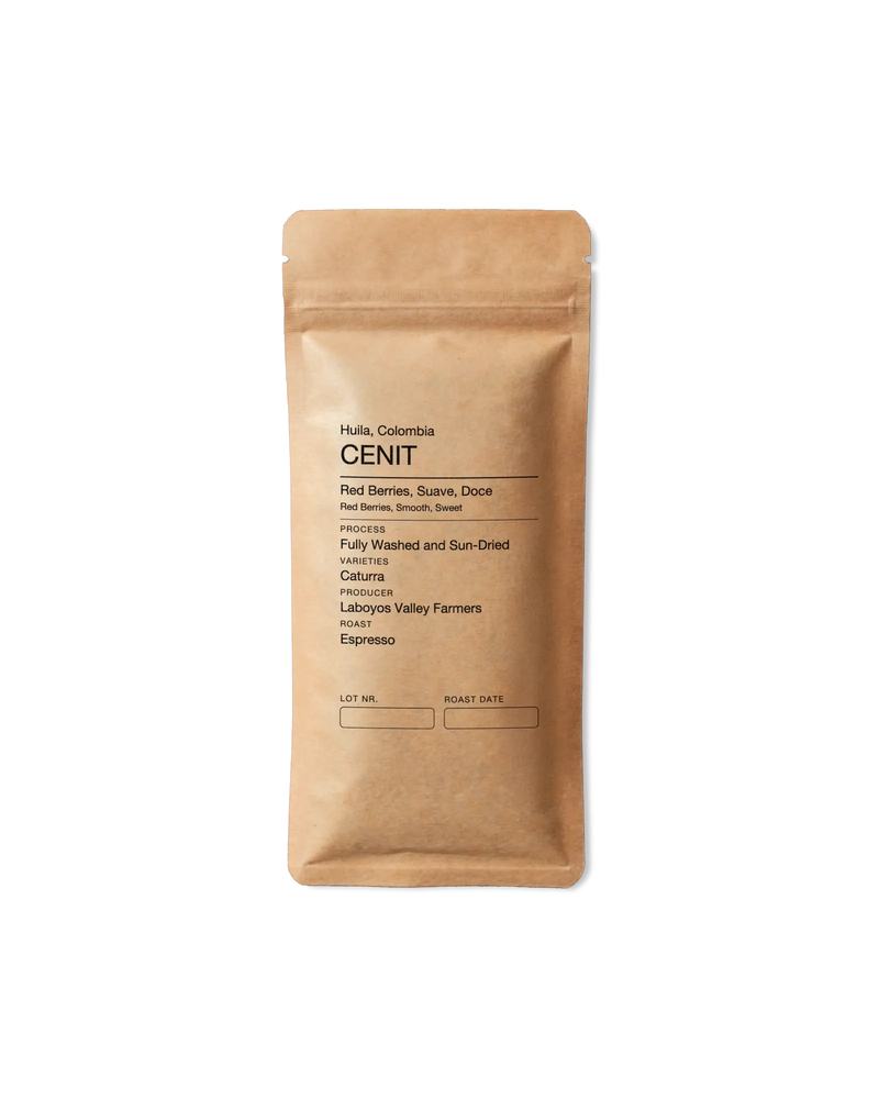 Cenit, espresso roast, specialty coffee from Huila, Colombia — 35g bag by Fábrica Coffee Roasters