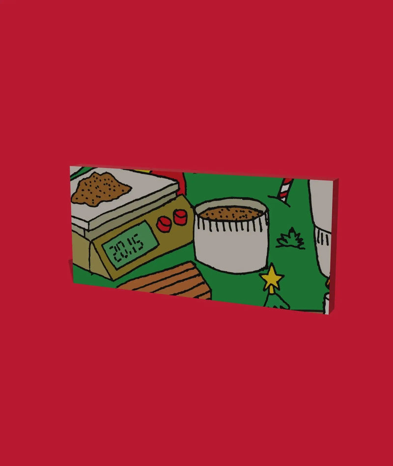 Day 17 of the 2026 Christmas Advent Calendar: the box, its front one piece of the picture