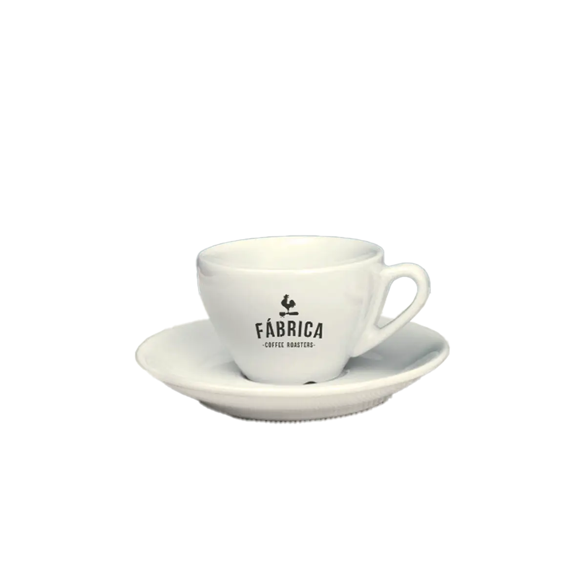 Chávena de café expresso com o logotipo da Fábrica