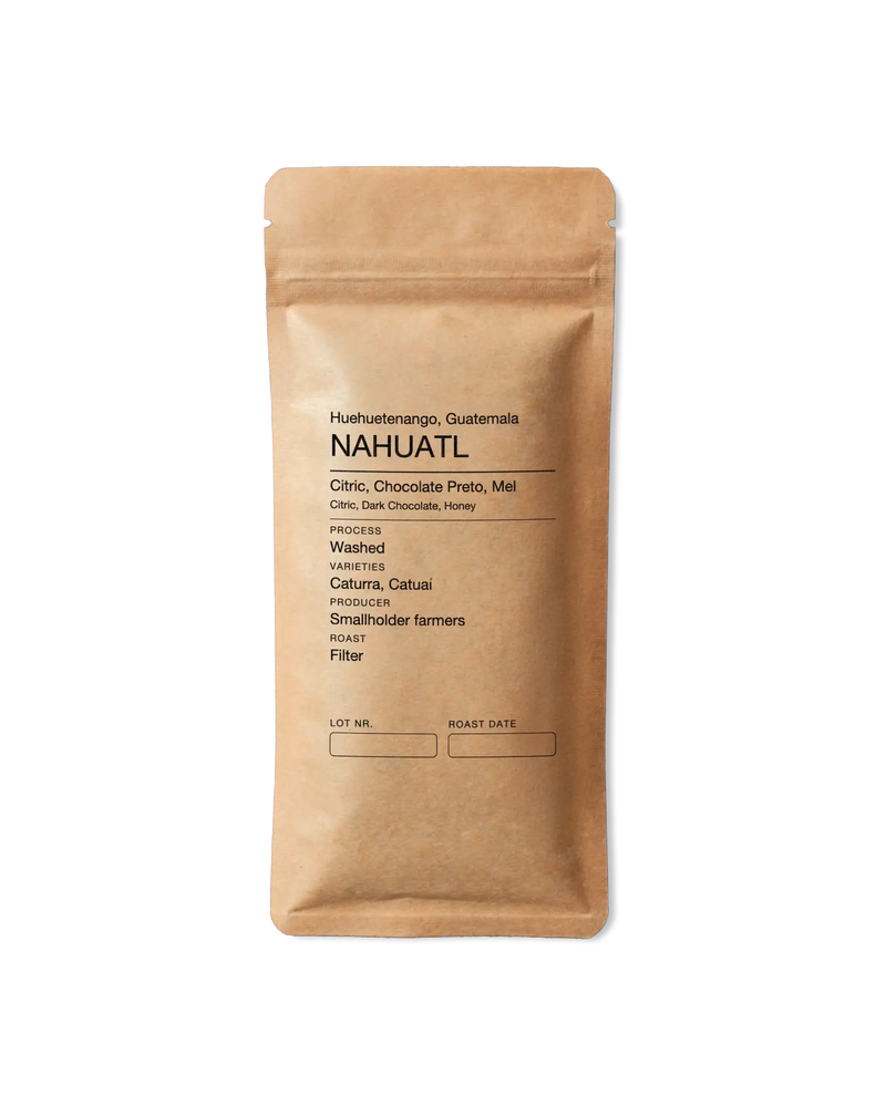 Nahuatl, filter roast, specialty coffee from Huehuetenango, Guatemala — 35g bag by Fábrica Coffee Roasters