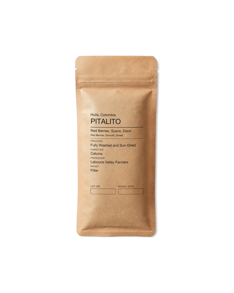 PITALITO, filter roast, specialty coffee from Huila, Colombia — 35g bag by Fábrica Coffee Roasters