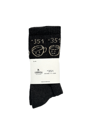 Plus 351 fabrica specialty coffee socks collab gray