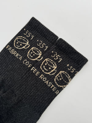 Rica specialty coffee socks charcoal closeup